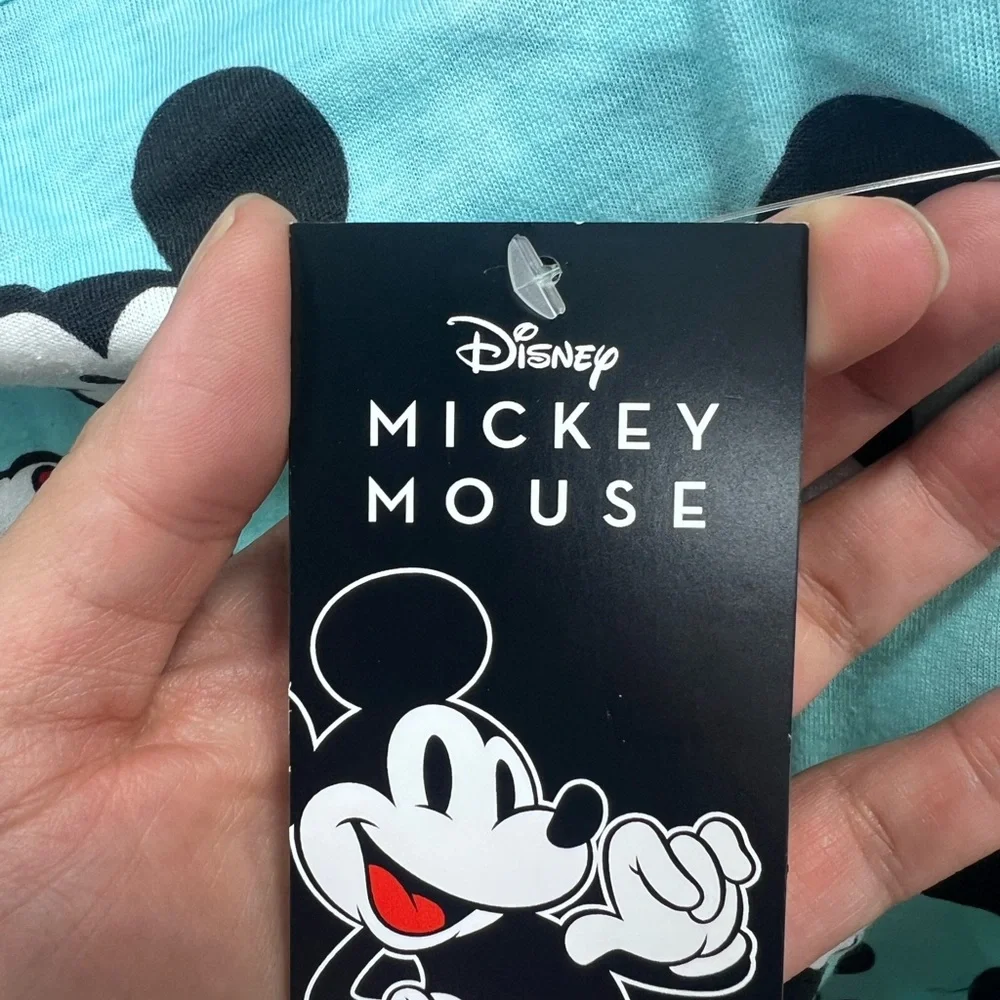 Disney Aqua and Black Mickey Mouse Print Top - Picture 3 of 5